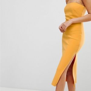 Yellow strapy mid-length Bec & Bridge dress